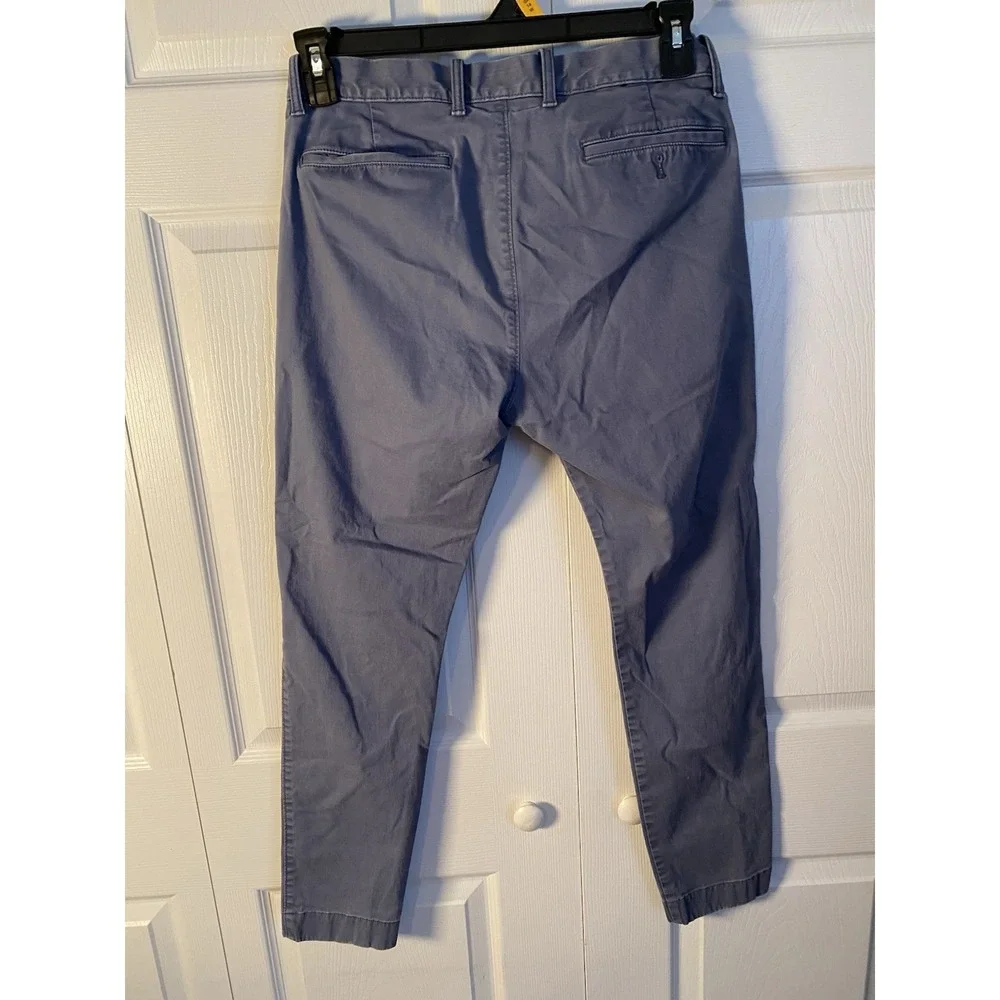J.CREW Flex Skinny Fit Stretch Men's‎ Blue Cotton Twill Chino Pants 30